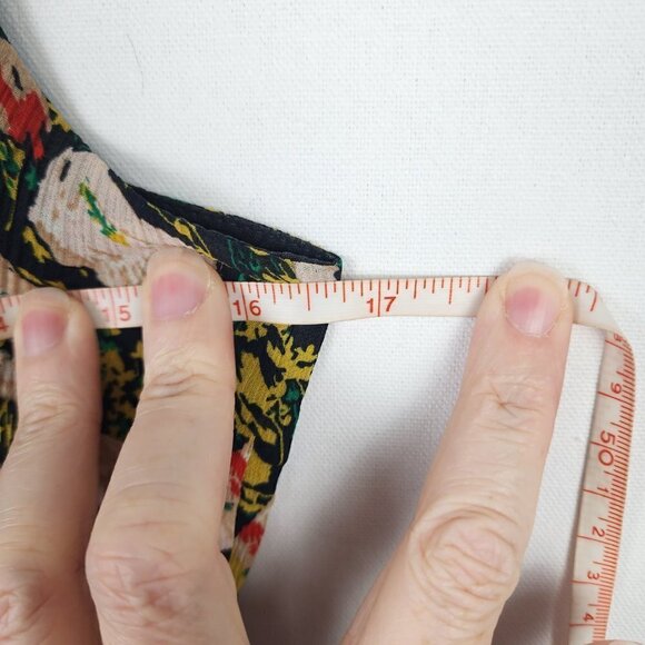 J. Crew Mercantile Dress 8 Maxi  Spaghetti Straps Chiffon Tiered Floral SIZE 2 - Picture 7 of 8